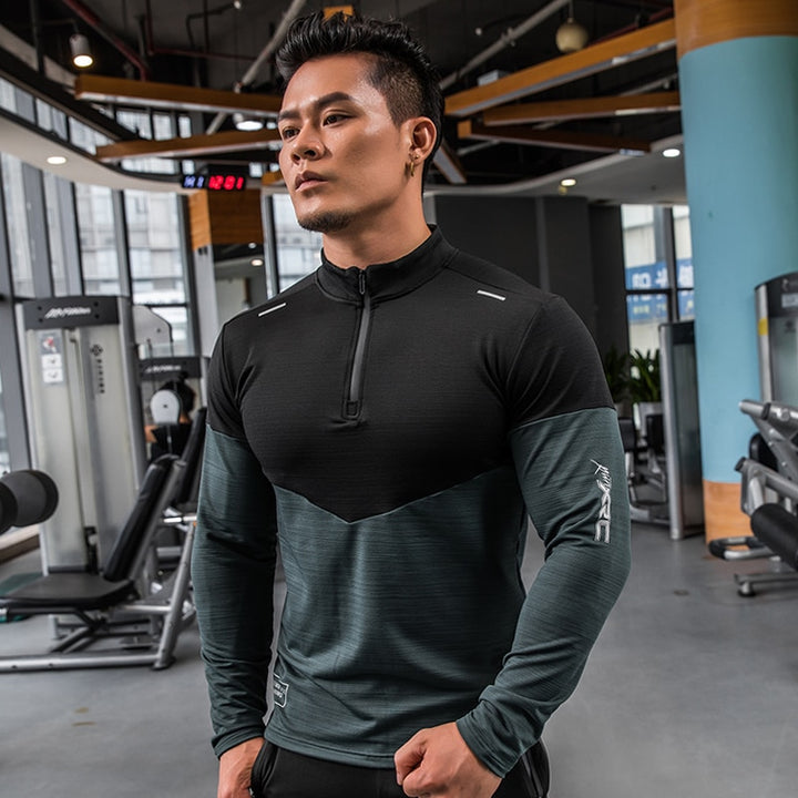 Dry Fit Compression Shirt Men Rashgard Fitness Long Sleeves Jersey Sportswear