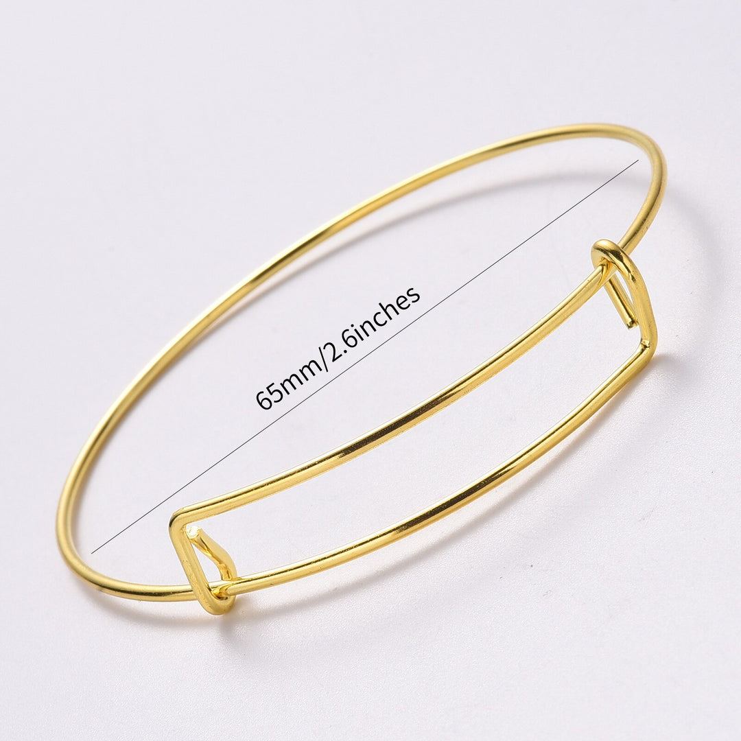 20pcs/pack Adjustable Wire Blank Bangle Bracelet Expandable Bangle