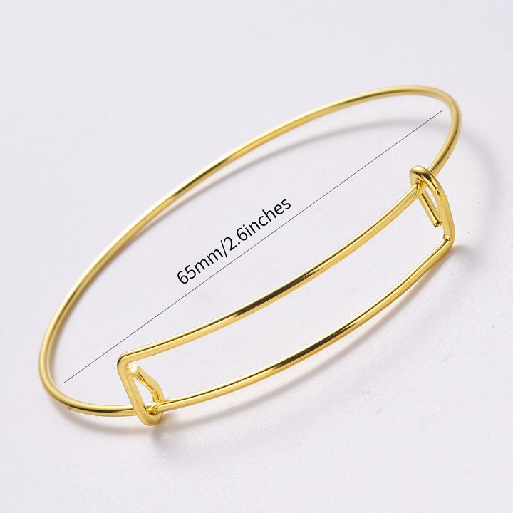 20pcs/pack Adjustable Wire Blank Bangle Bracelet Expandable Bangle