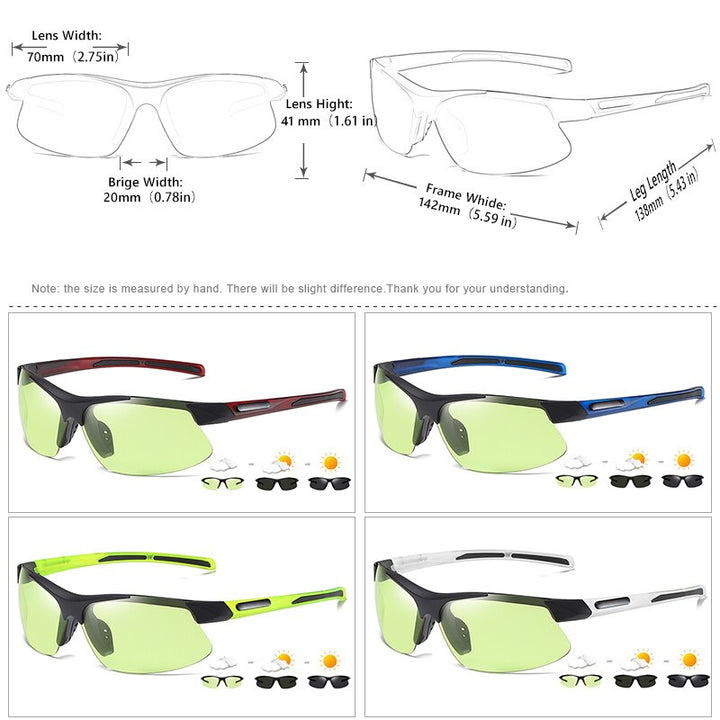 2022 Photochromic Cycling Glasses Bike Bicycle Glasses Sports Men's Sunglasses