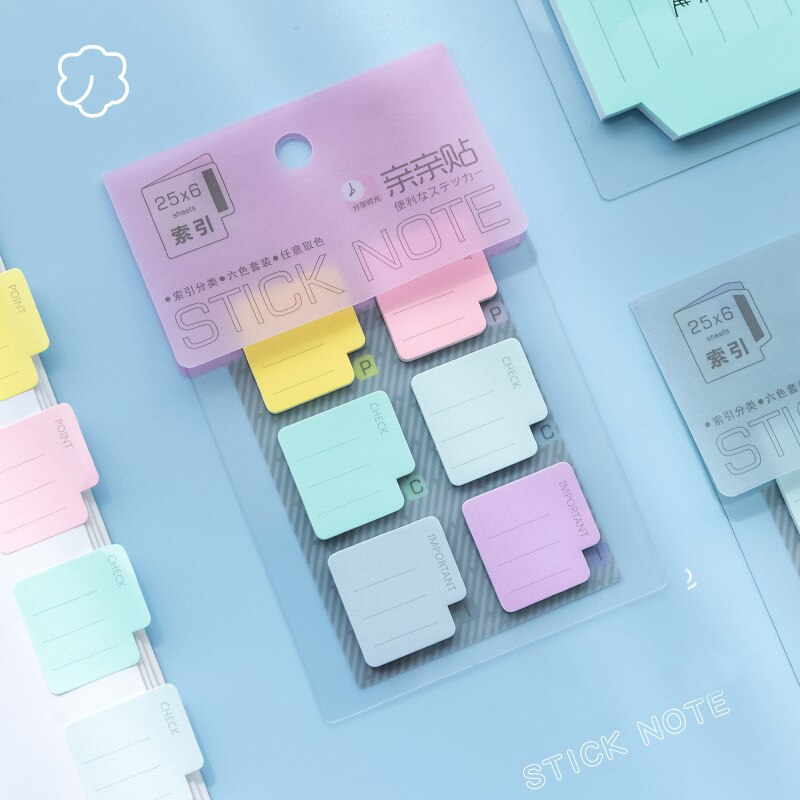 60/150 Sheets Cute Color N Times Sticky Index Note Post Sticker - Pioneer Merchandise