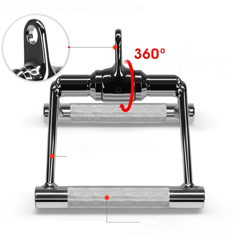 360° Rotatable Gym Fitness T-bar For Pulley Cable Machine Rowing