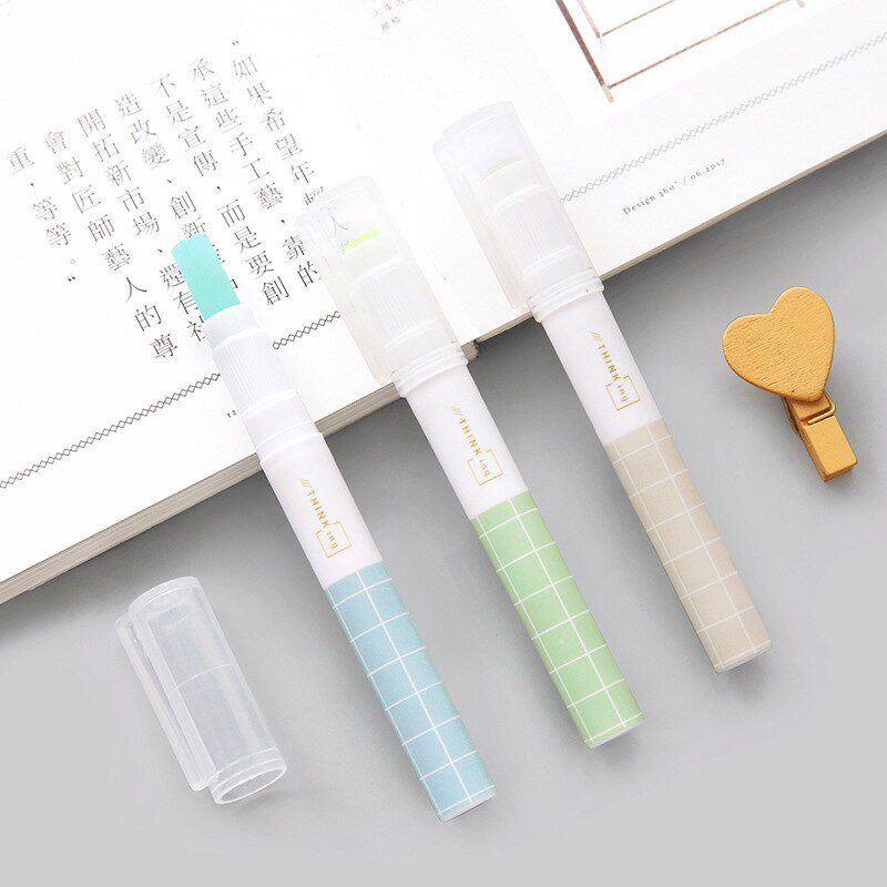 Jelly Color Fast Dry Cute Glue Stick Pen Shape Solid Color Glue Stick