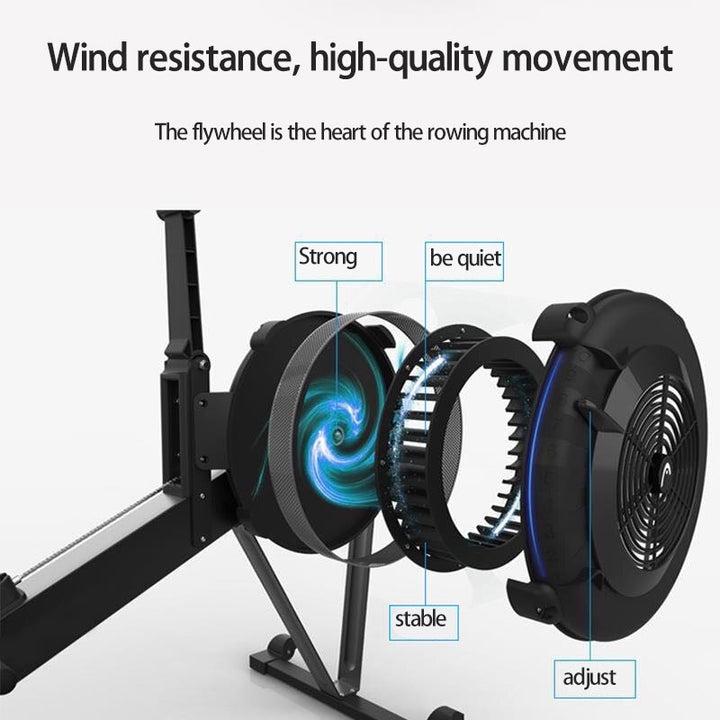 Wind Resistance Rowing Machine Indoor Air Row Movable Rowing machine