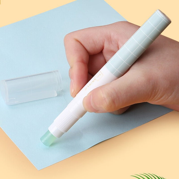 Jelly Color Fast Dry Cute Glue Stick Pen Shape Solid Color Glue Stick