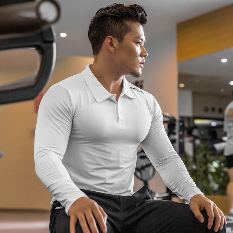 Dry Fit Compression Shirt Men Rashgard Fitness Long Sleeves Jersey Sportswear