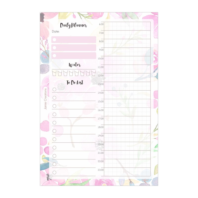 MyPretties 40 Sheets Floral Refill Papers Blank Ruled Daily Weekly - Pioneer Merchandise