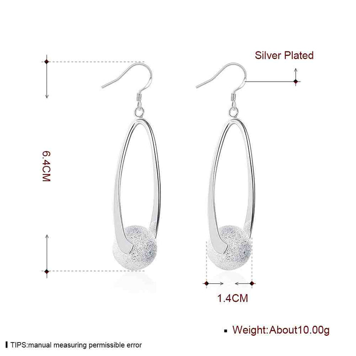 Hot sale Fashion jewellery charms silver-plated earrings