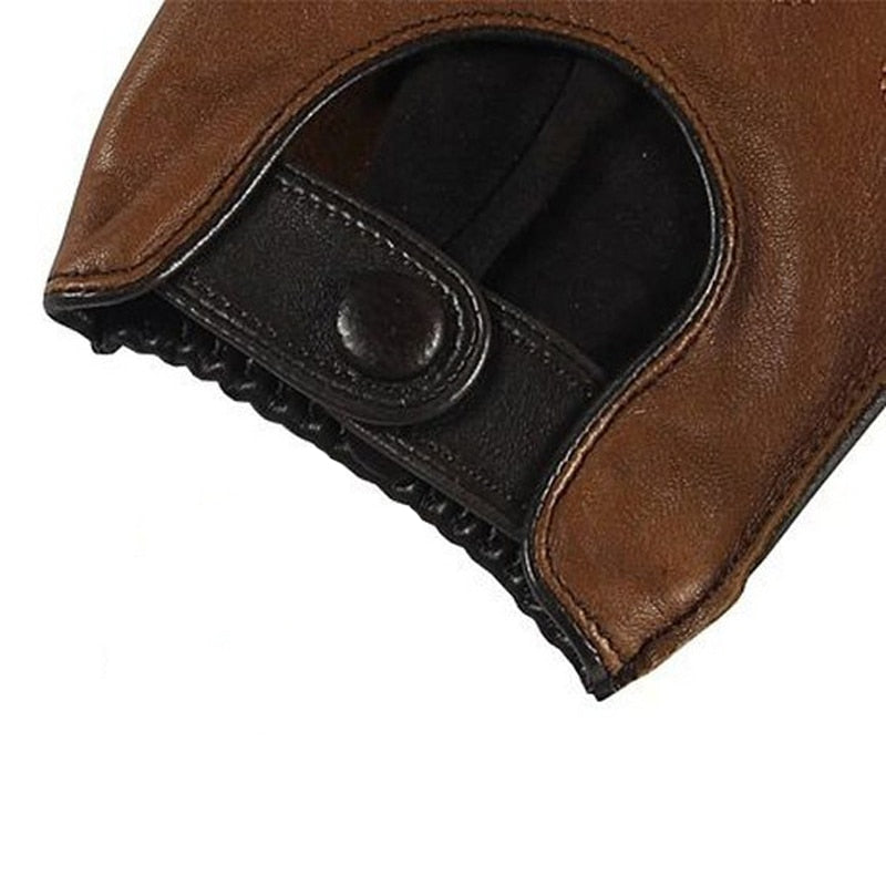 Genuine Leather Men Gloves Fashion Casual Breathable Sheepskin Glove - Pioneer Merchandise