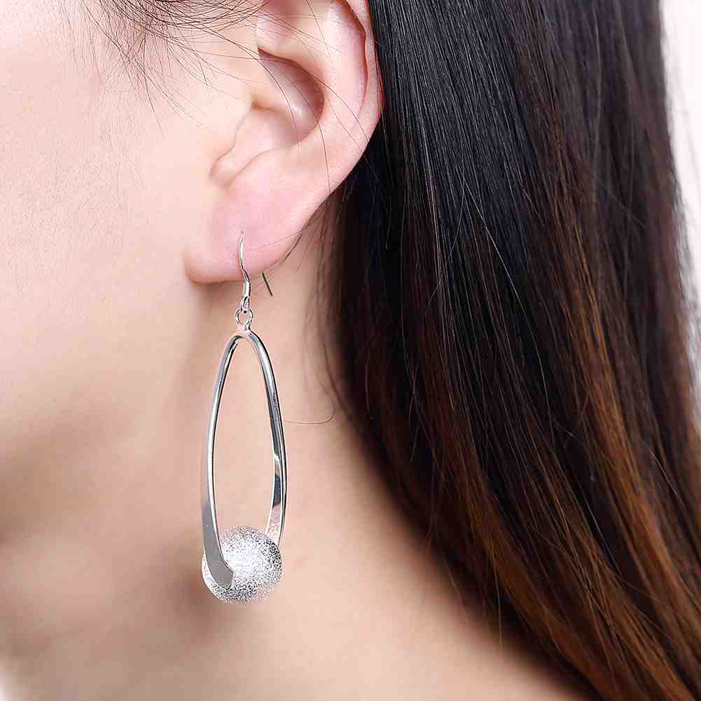 Hot sale Fashion jewellery charms silver-plated earrings