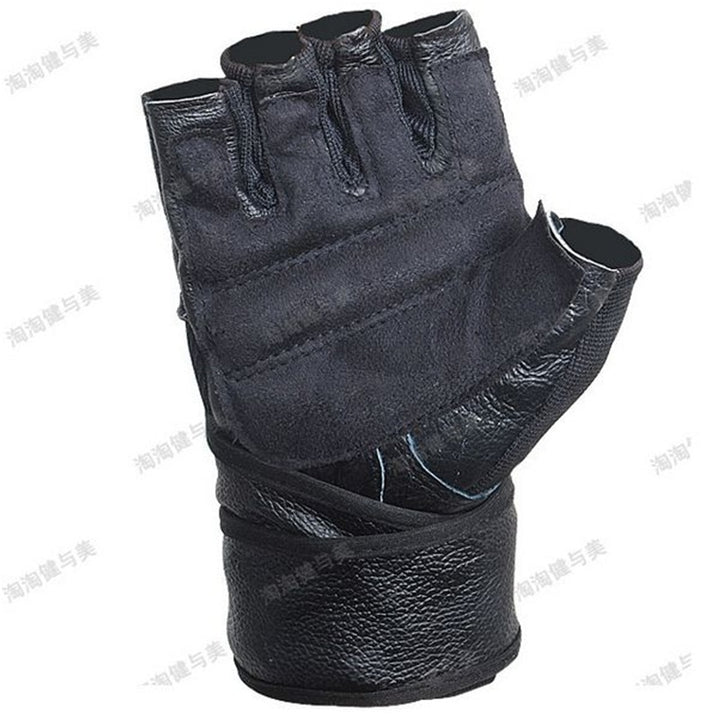 Men Gym Body Building Weight lifting Leather Fitness Gloves - Pioneer Merchandise