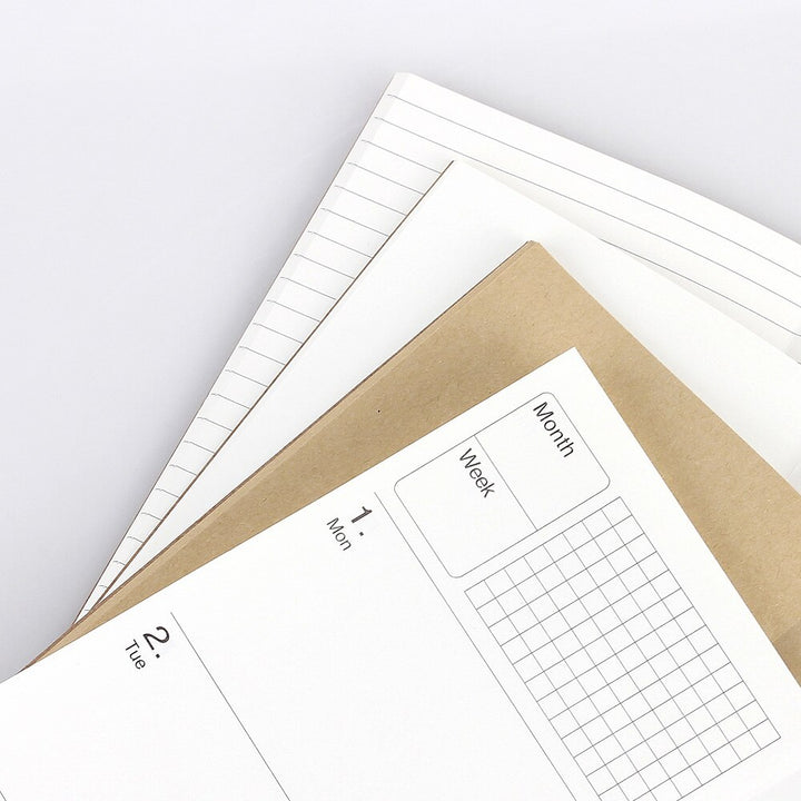 Refillable Paper Traveler's Notebook Filler Papers / Journal Dairy - Pioneer Merchandise