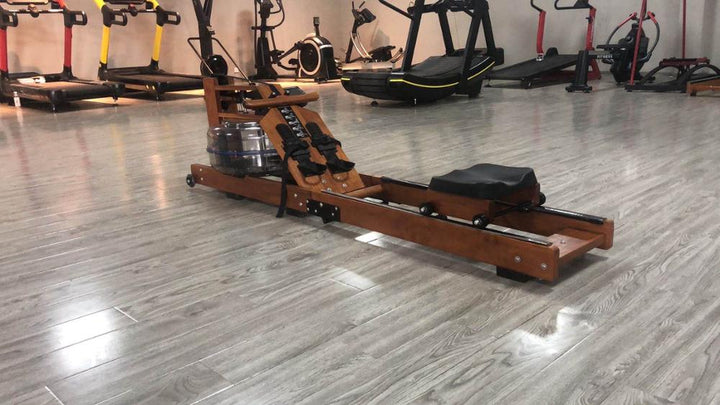 folding wooden water rower home rowing machine