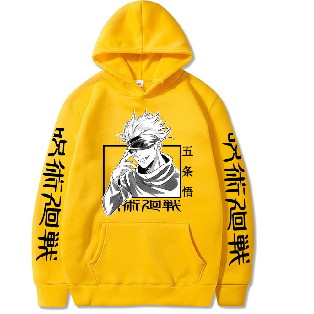 Jujutsu Kaisen Hoodie Hip Hop Anime Pullovers Tops Loose Long Sleeves Autumn Man Cloth