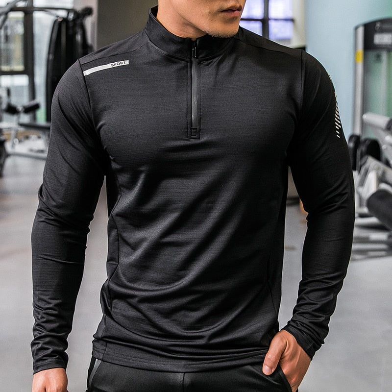 Dry Fit Compression Shirt Men Rashgard Fitness Long Sleeves Jersey Sportswear