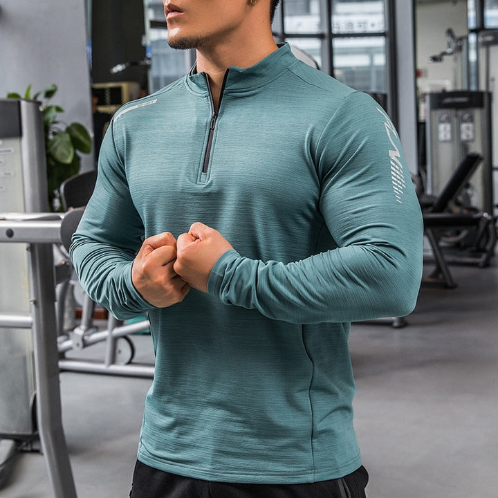 Dry Fit Compression Shirt Men Rashgard Fitness Long Sleeves Jersey Sportswear