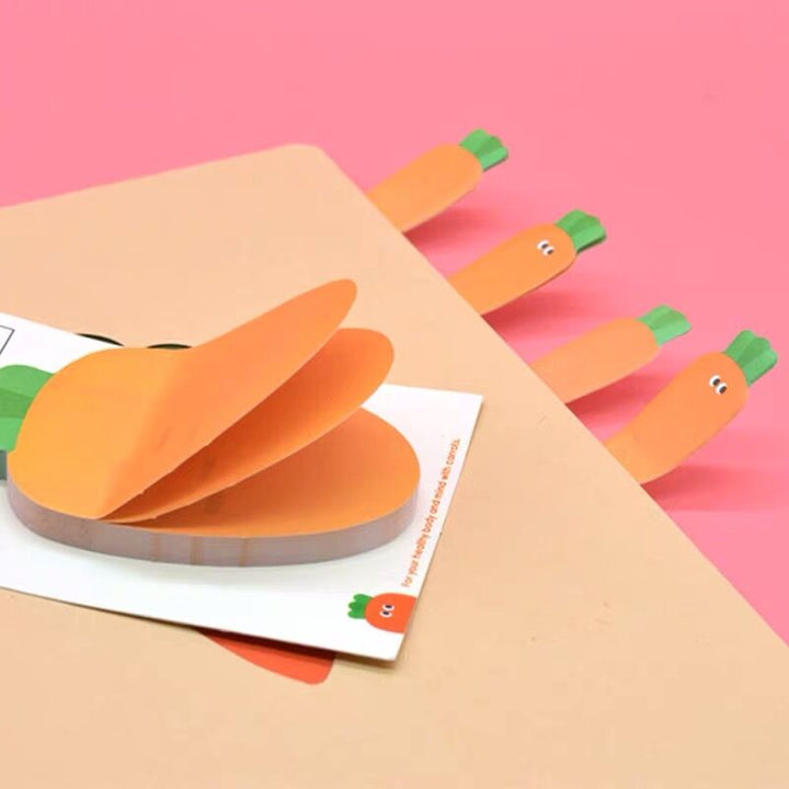 Sharkbang 50 Sheets Kawaii Cute Carrot Strawberry N Times Sticky Notes - Pioneer Merchandise