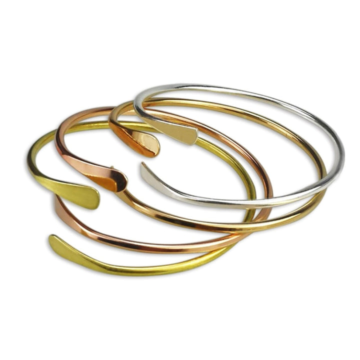 Blank Brass Stacking Bangles Brass Stacking Bangles Smooth Oval Stacking Bangles