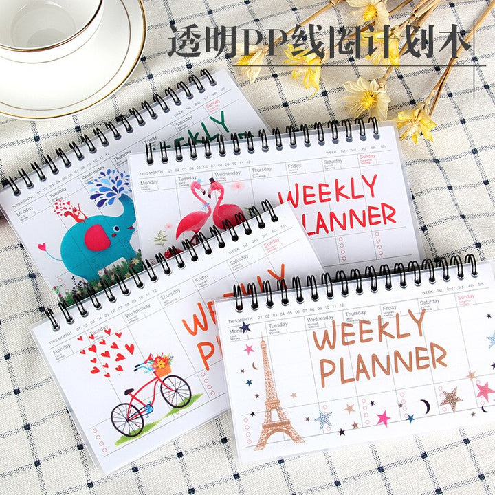 Kawaii Notebook Portable Agenda Diary Journal Weekly Monthly Planner - Pioneer Merchandise