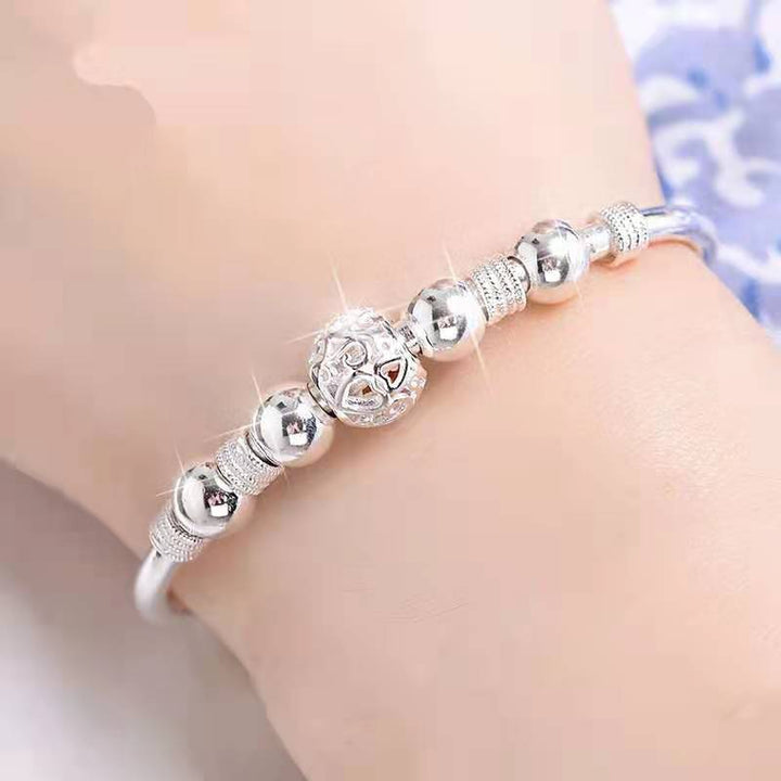 New Korean Fashion 925 Sterling Silver Lucky beads Bangles