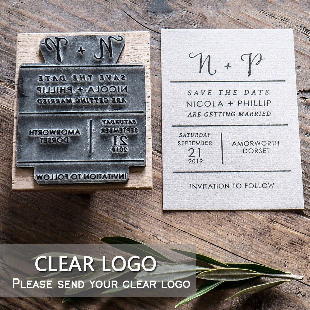 Custom Stamp Wood Wedding Seal Stamp - Pioneer Merchandise