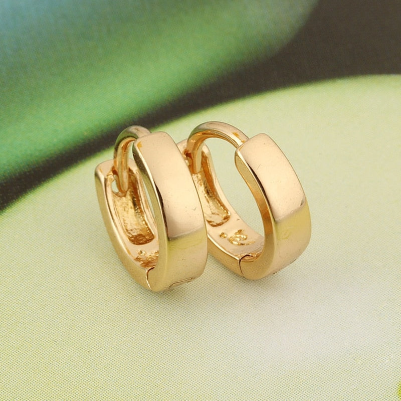 Classic 18K Gold-Plated Smooth Hoop Earrings