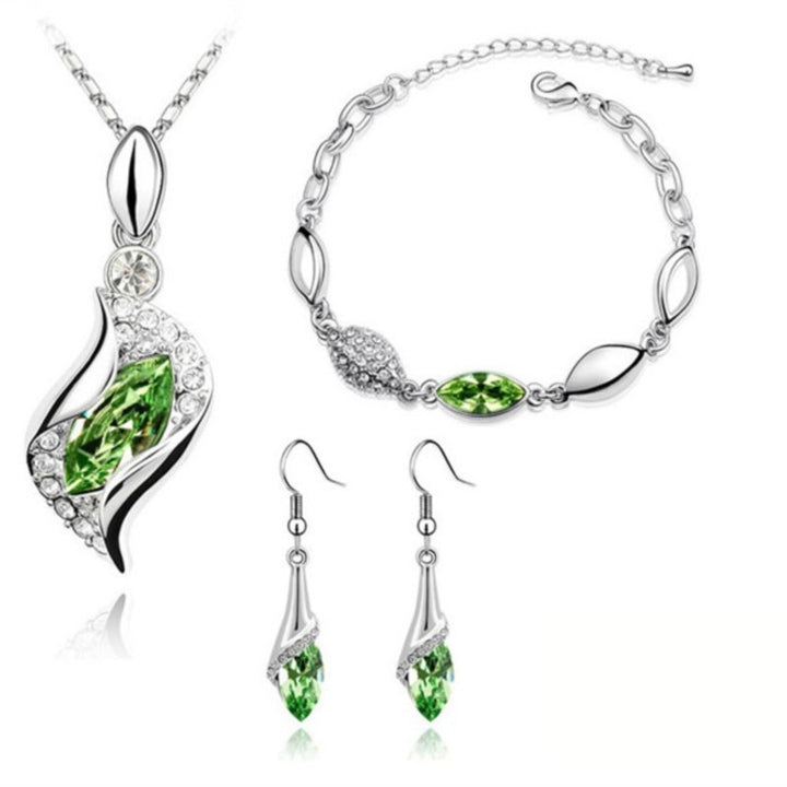 angel hawk Eyes Austrian Crystal Pendant Necklaces Earrings