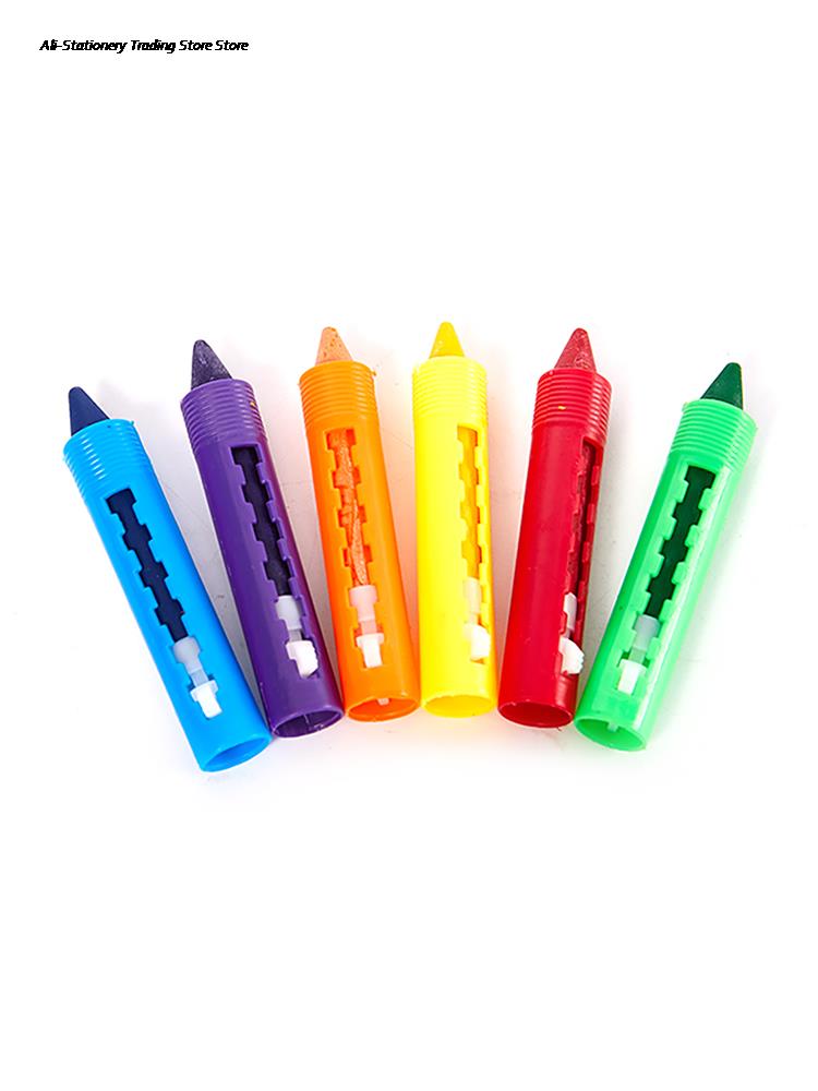 6Pcs Washable Crayon Kids Baby Bath Time Paints Drawing Pens Toy Writing utensils