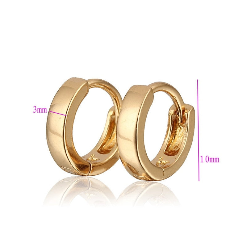 Classic 18K Gold-Plated Smooth Hoop Earrings