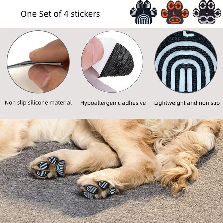 4Pcs/Set Dog Shoes Non-slip Anti-hot Anti-freezing Pet Silicone Insoles