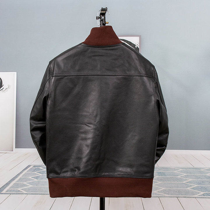 CC.100% genuine leather men jacket