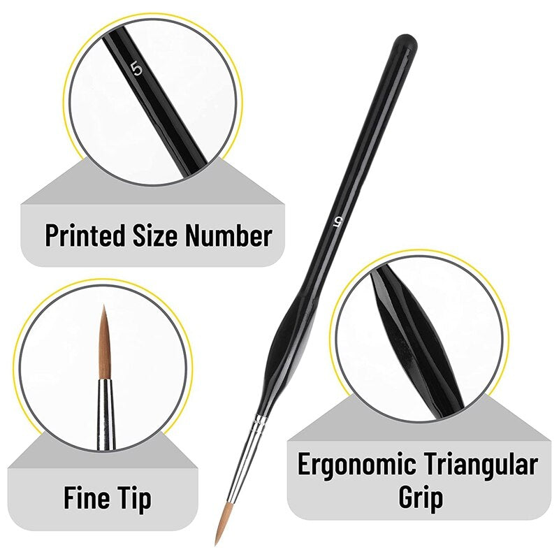 Micro-Brushes 9 Pieces Fine Brushes Fine Paint Brushes For MINI Brushes - Pioneer Merchandise