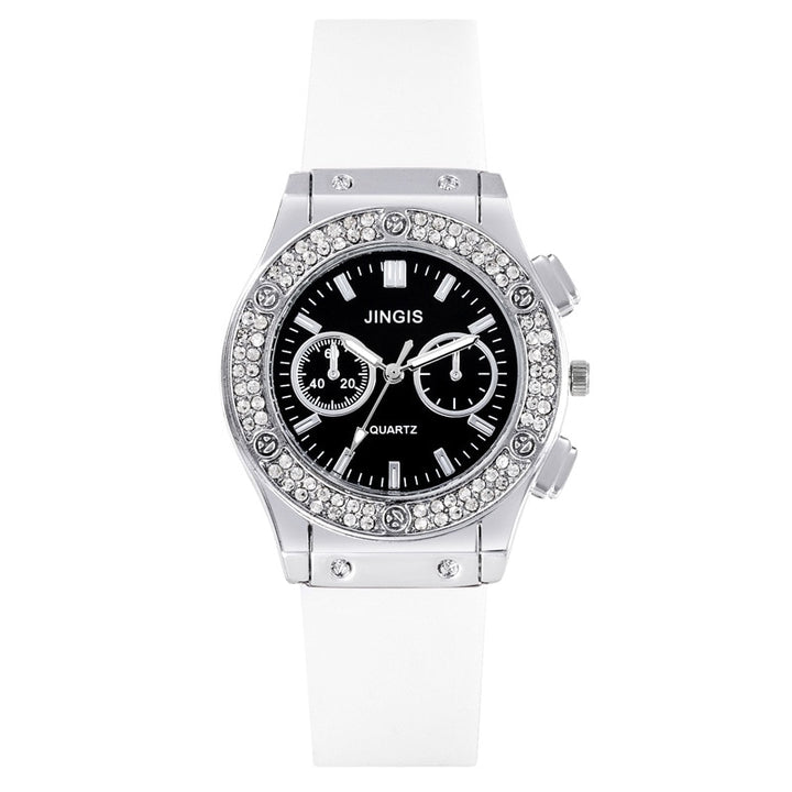 Fashion 2023 Rubber Women Watches Luxurious Brand Casual Diamond Female Quartz Wristwatches