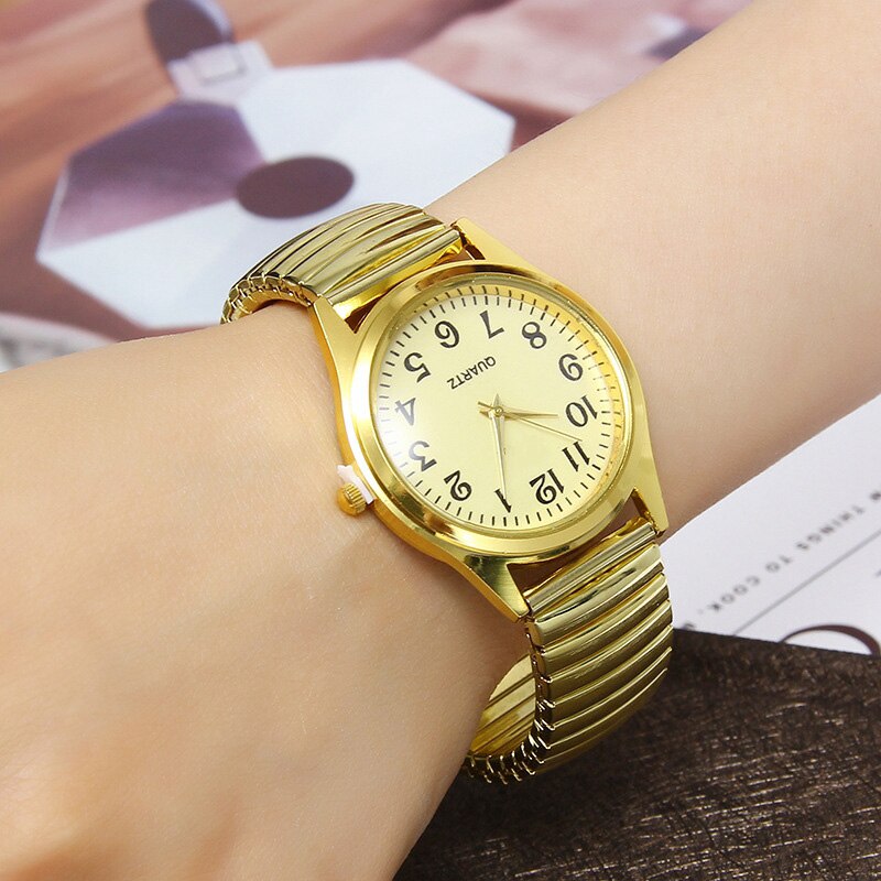 Man Women Couple Wrist Watches Stainless Steel Band Alloy Lovers Business Quartz Wristwatch