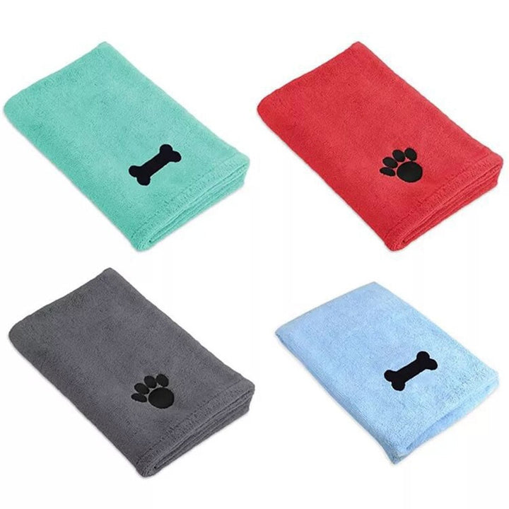 Quick-drying Pet Dog and Cat Towels Soft Fiber Towels Water-absorbent Bath Towel Convenient Pet Cleaning Towel Pet Supplies