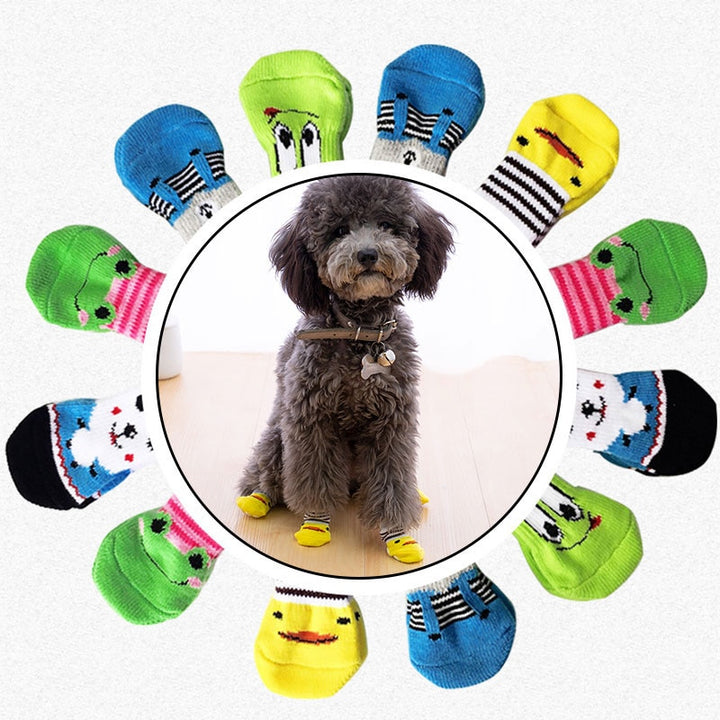 Pet Clothing Dog Socks Non-slip Foot Covers Pet Knits Anti Slip Sock Puppy