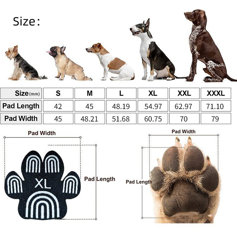 4Pcs/Set Dog Shoes Non-slip Anti-hot Anti-freezing Pet Silicone Insoles