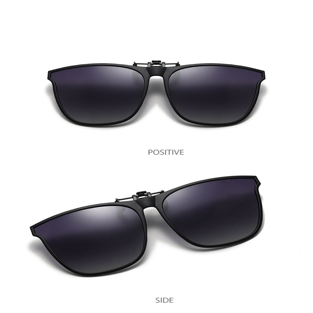 Women Sunglasses Clip-on Polarized Optical Glasses Clip Diamond Cut Mirror Sunglasses