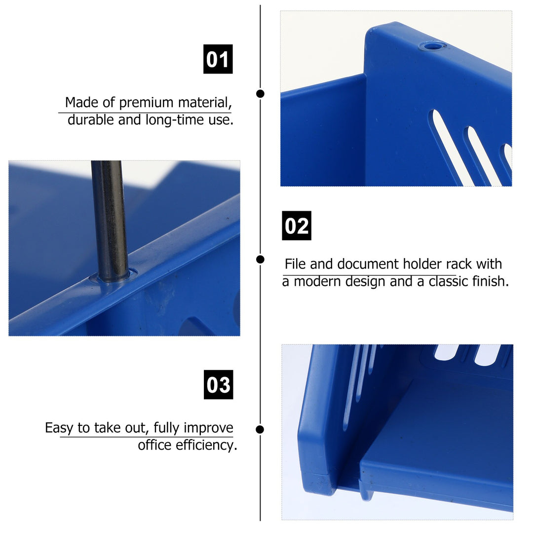 Desktop File Rack Company Tray Holder Office Magazine - Pioneer Merchandise