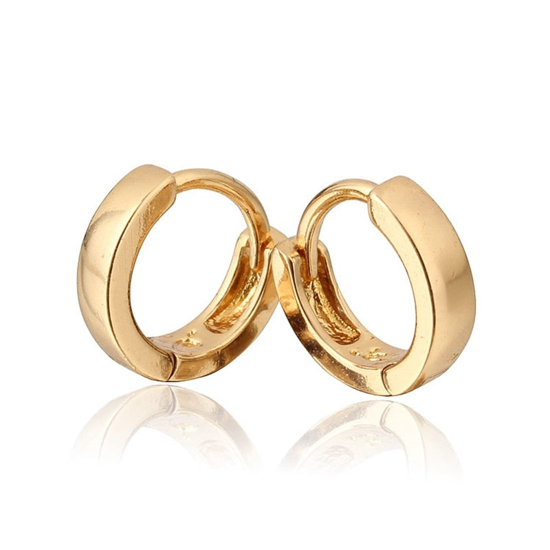 Classic 18K Gold-Plated Smooth Hoop Earrings