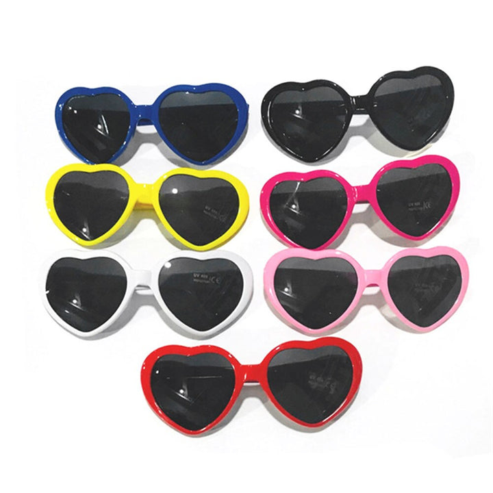 Love Special Effect Heart-shaped Glasses Fashion Heart Diffraction Sunglasses