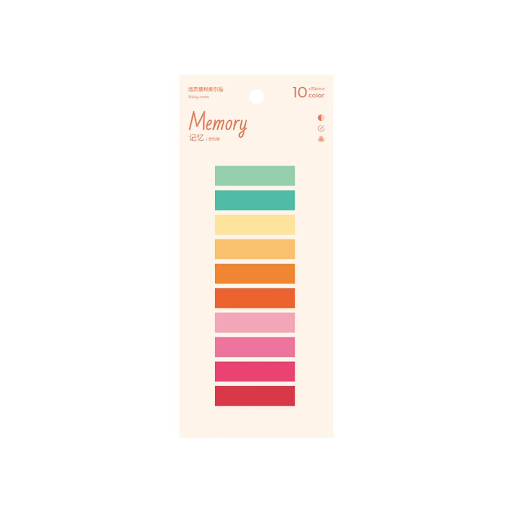 200 Sheets Colorful Sticky Notes Index Stickers Planning Reminder - Pioneer Merchandise