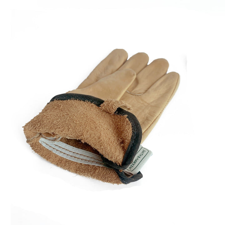 Apricot Cow Skin Leather Gloves Safe High Quality Men Work Safety - Pioneer Merchandise