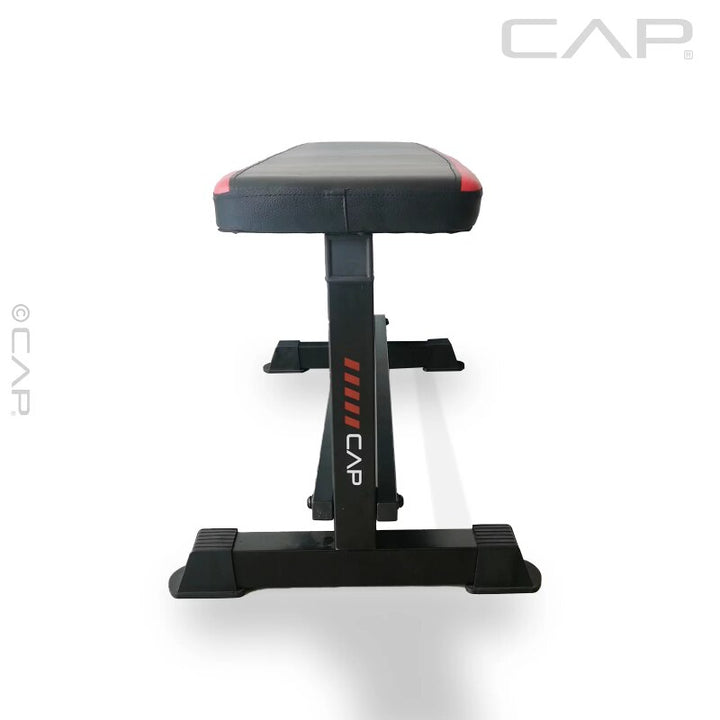 Flat Weight Bench & 50lb Vinyl Dumbbell Set