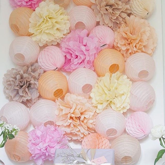 Tissue Paper Pom Poms Artificial Flowers Ball pompom wedding Birthday Decoration Parties - Pioneer Merchandise