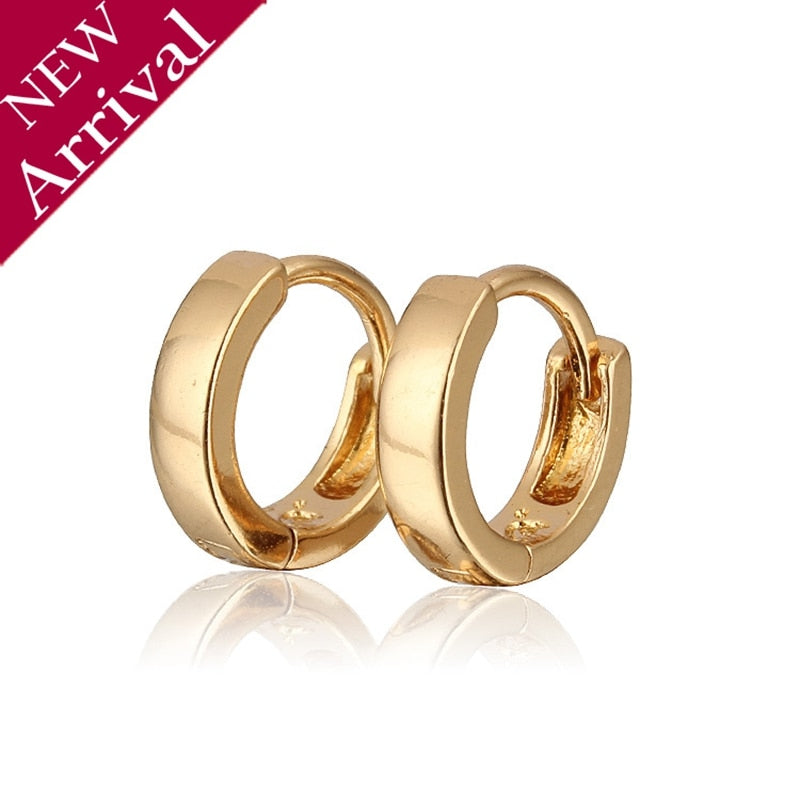 Classic 18K Gold-Plated Smooth Hoop Earrings