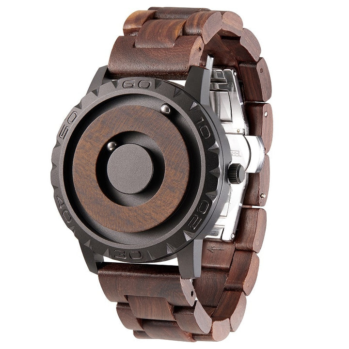 Fashion Quartz Wristwatches EUTOUR E030 Magnetic Wooden Wristwatch