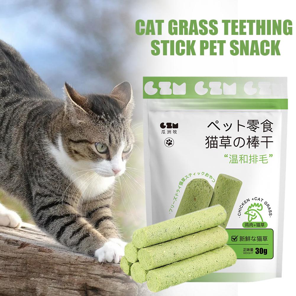 Cat Grass Teeth Grinding Stick Pet Snacks Hairball Removal Mild Hair Row