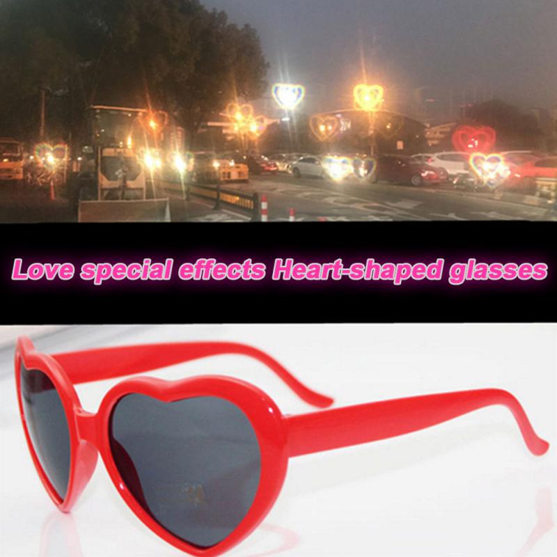 Love Special Effect Heart-shaped Glasses Fashion Heart Diffraction Sunglasses