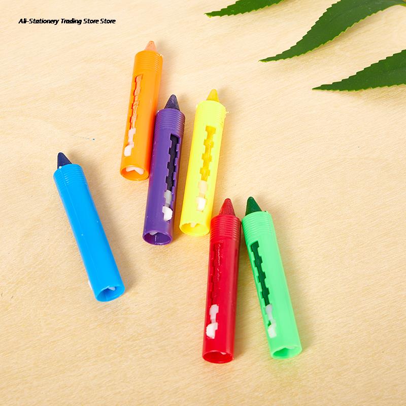 6Pcs Washable Crayon Kids Baby Bath Time Paints Drawing Pens Toy Writing utensils